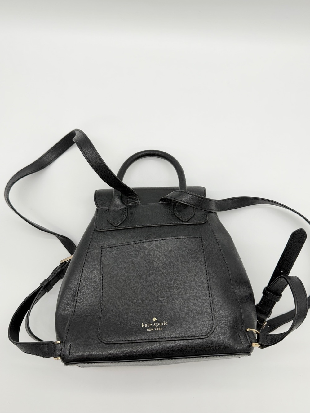 Kate Spade New York Chelsea Nylon Backpack Purse Bag Black Gold Hardware *** - Picture 4 of 11